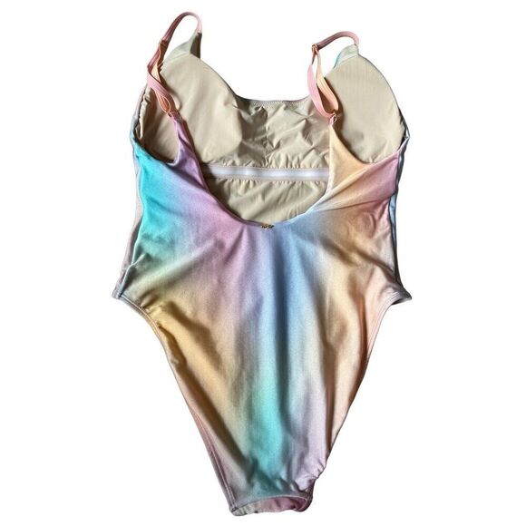Anthropologie PQ Swim Golden Hour Scoop One Piece Swimsuit size L Multicolor - Picture 4 of 9